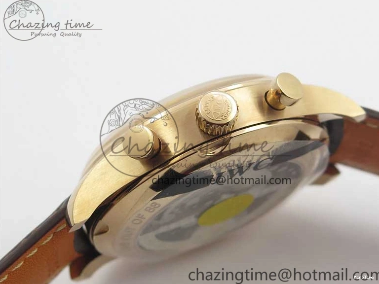 MIROTIME 0321 Lightweight Portugieser Chrono  42 IW390406 RG ZF 1:1 Best Edition White Dial on Brown Leather Strap A 7123